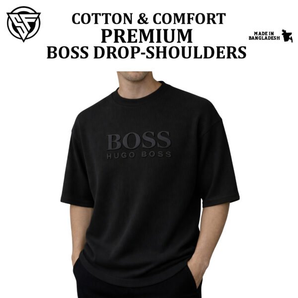 Premium Boss Drop Shoulder Black