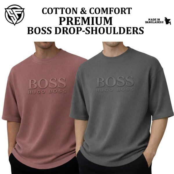 Premium Boss Drop Shoulder Brick-Charcoal