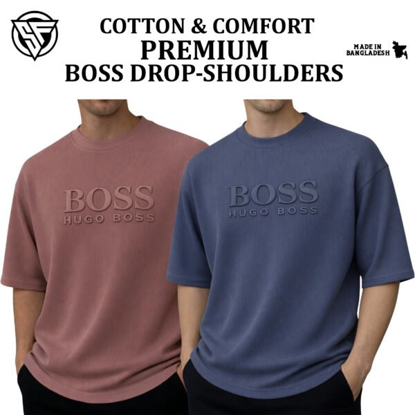 Premium Boss Drop Shoulder Brick-Blue