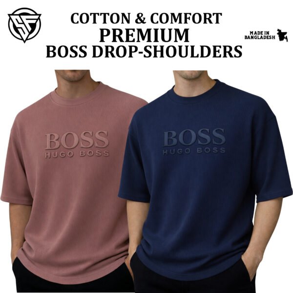 Premium Boss Drop Shoulder Brick-Navy Blue