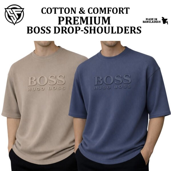 Premium Boss Drop Shoulder Biscuit-Blue