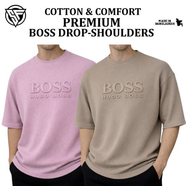 Premium Boss Drop Shoulder Lavender-Biscuit