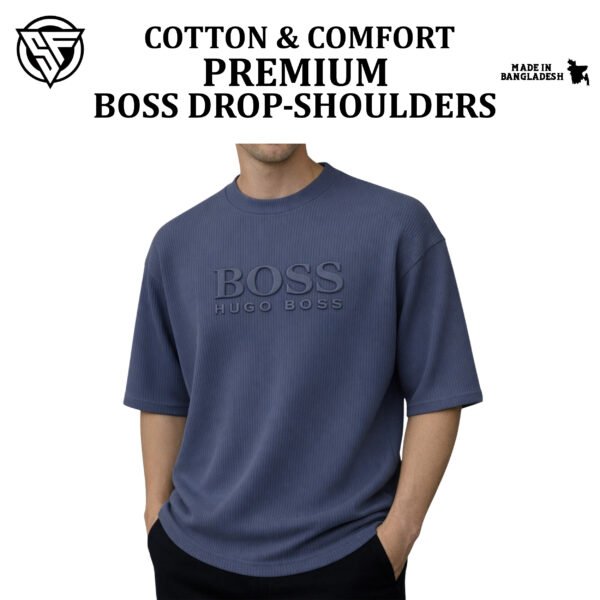 Premium Boss Drop Shoulder Blue