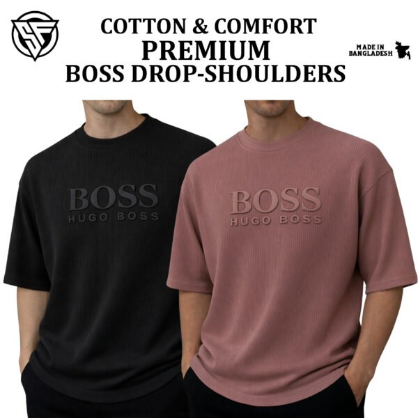 Premium Boss Drop Shoulder Black-Brick