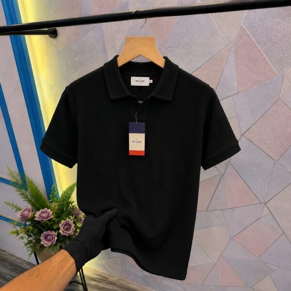 Waffle Cuban Polo Black
