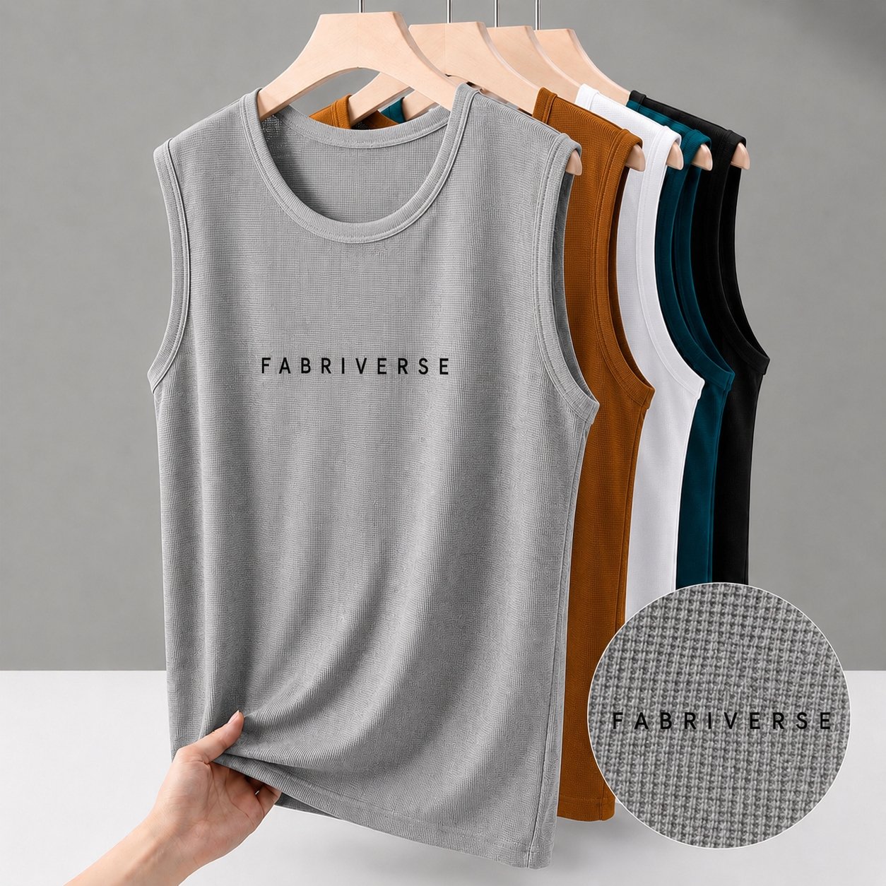 Premium Waffle Tank Top Gray
