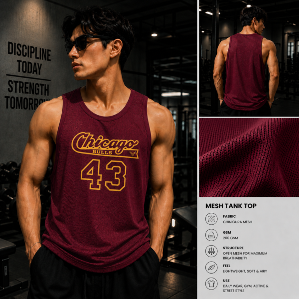 Premium Mash Tank Top Maroon