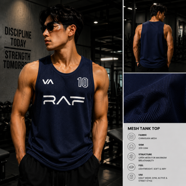Premium Mash Tank Top Navy
