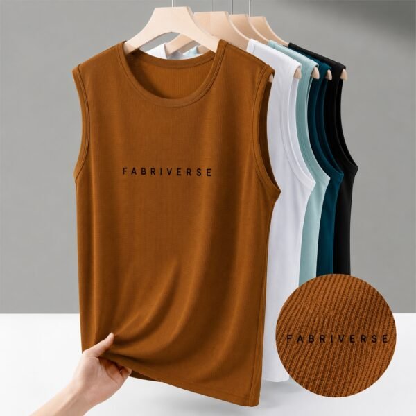 Premium Waffle Tank Top Brown