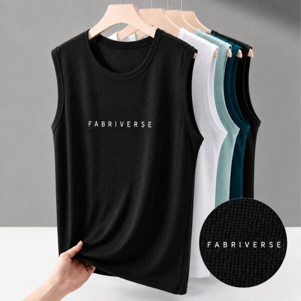 Premium Waffle Tank Top Black