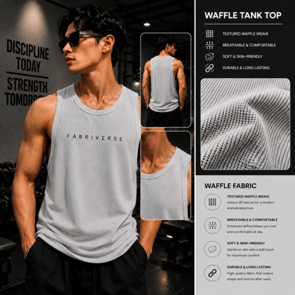 Premium Waffle Tank Top Ash